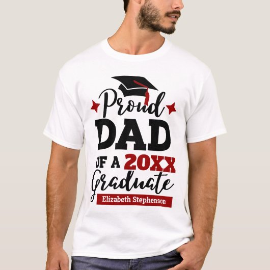 Papa van een 2023 afstuderen familie. t-shirt (Voorkant)