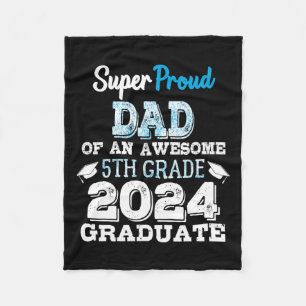 Papa van een 5e klas Afstuderen 2024 Elementaire G Fleece Deken