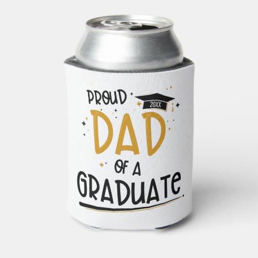 Papa van een Afstuderen Blikjeskoeler (Blikje Achterkant)