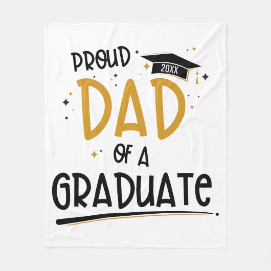 Papa van een Afstuderen Fleece Deken (Voorkant)