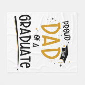 Papa van een Afstuderen Fleece Deken (Voorkant (Horizontaal))