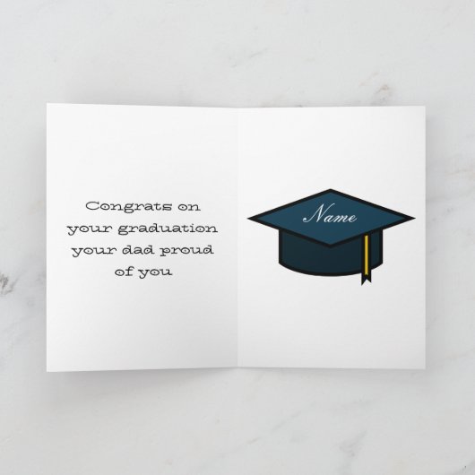 Papa van een afstuderen jaar kaart (Binnen)