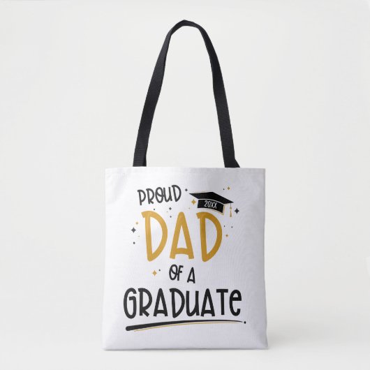 Papa van een Afstuderen Tote Bag (Voorkant)