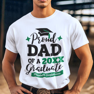 Papa van een afstuderen zwarte groene pet uit 2022 t-shirt