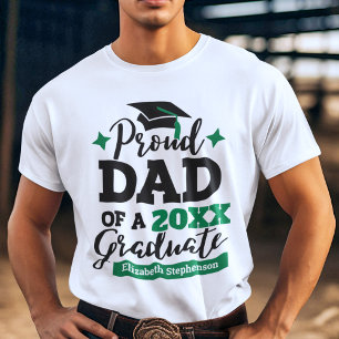 Papa van een afstuderen zwarte groene pet uit 2022 t-shirt