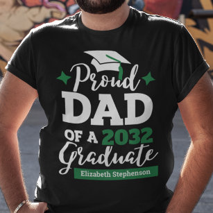 Papa van een afstuderen zwarte groene pet uit 2023 t-shirt