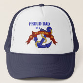 Papa van een Amerikaanse zeeman Trucker Pet (Voorkant)