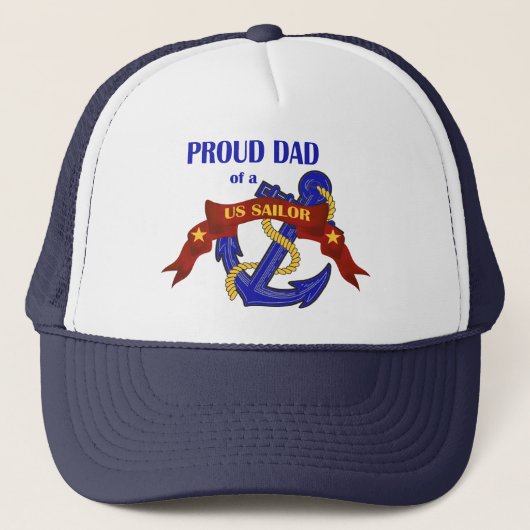 Papa van een Amerikaanse zeeman Trucker Pet (Voorkant)