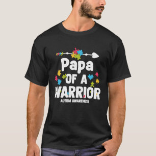 Papa van een Autisme-familie van Warriors - Puzzle T-shirt