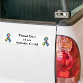 "Papa van een autistisch kind" Bumpersticker (Op Truck)