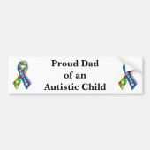 "Papa van een autistisch kind" Bumpersticker (Voorkant)