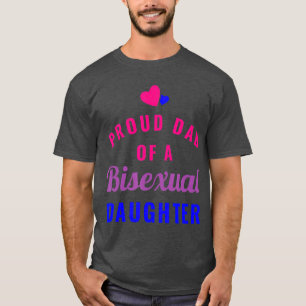 Papa van een biseksuele dochter T LGBT Pride T-shirt