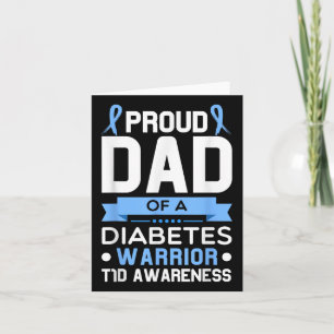 Papa van een Diabetes-aanhanger T1d Awareness Type Kaart