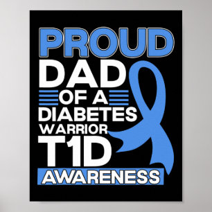 Papa van een Diabetes-aanhanger T1d Awareness Type Poster