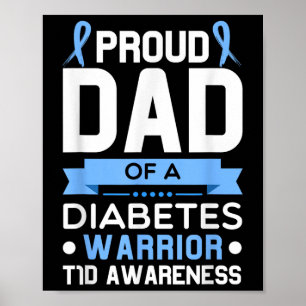 Papa van een Diabetes-aanhanger T1d Awareness Type Poster