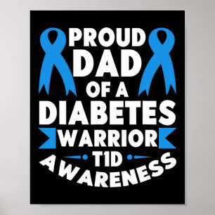 Papa van een Diabetes-aanhanger T1D-bewustzijnstyp Poster
