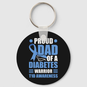 Papa van een Diabetes-aanhanger T1D-bewustzijnstyp Sleutelhanger