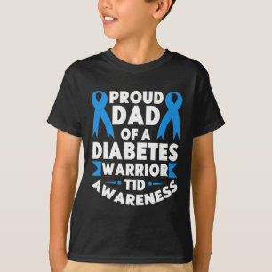 Papa van een Diabetes-aanhanger T1D-bewustzijnstyp T-shirt