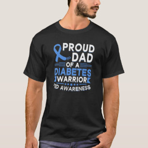 Papa van een Diabetes-aanhanger T1D-bewustzijnstyp T-shirt