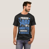 Papa van een Diabetes-aanhanger T1D-bewustzijnstyp T-shirt (Voorkant volledig)