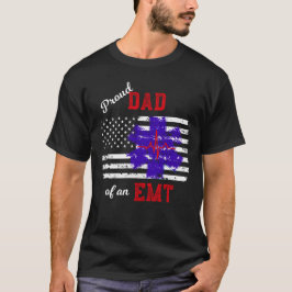 Papa van een EMT Paramedische vlag T-shirt