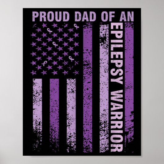 Papa van een Epilepsy Warrior Epilepsy Awarenes Poster (Voorkant)