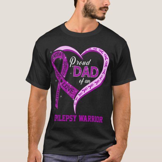 Papa van een Epilepsy Warrior T-shirt (Voorkant)