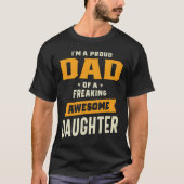 Papa van een Geweldige handdoeker, grappig gif T-shirt (Voorkant)