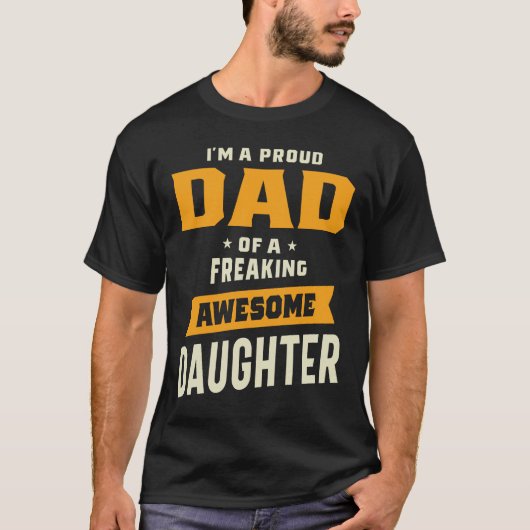 Papa van een Geweldige handdoeker, grappig gif T-shirt (Voorkant)