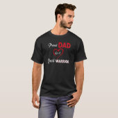 Papa van een hartkwaal of CHD-bewustzijn T-shirt (Voorkant volledig)