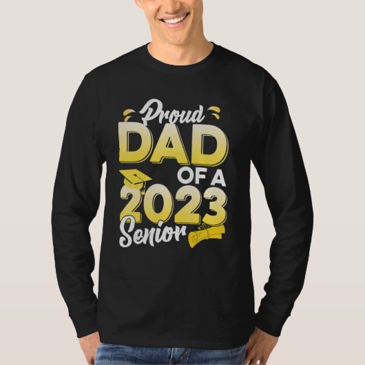 Papa van een hoger Afstuderen van 2023 T-shirt (Voorkant)