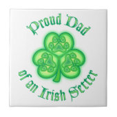 Papa van een Ierse Setter Tegeltje (Voorkant)