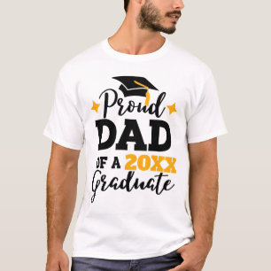 Papa van een in 2022 afstuderen zwarte gouden pet t-shirt