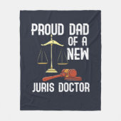 Papa van een Juris Doctor Novelty Fleece Deken (Voorkant)