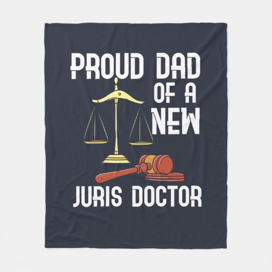 Papa van een Juris Doctor Novelty Fleece Deken (Voorkant)