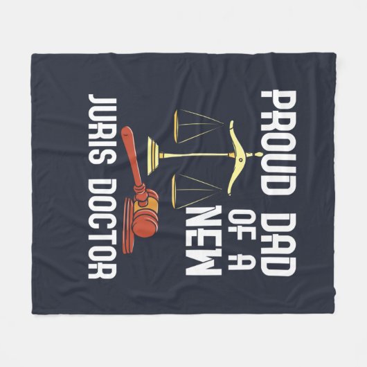 Papa van een Juris Doctor Novelty Fleece Deken (Voorkant (Horizontaal))