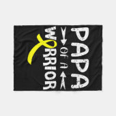 Papa van een krijger tegen vader kinderkanker fleece deken (Voorkant (Horizontaal))