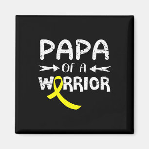 Papa van een krijger tegen vader kinderkanker magneet