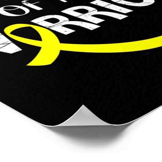 Papa van een krijger tegen vader kinderkanker poster (Hoek)