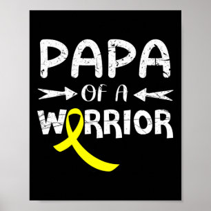 Papa van een krijger tegen vader kinderkanker poster