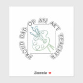 Papa van een kunstleraar sticker (Vel)