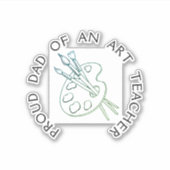 Papa van een kunstleraar sticker (Voorkant)