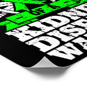 Papa van een nierziekte Warrior Cd Awareness Fath Poster (Hoek)