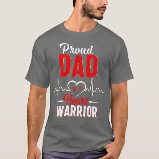 Papa van een shirt voor Warrior CHD Awareness (Voorkant)