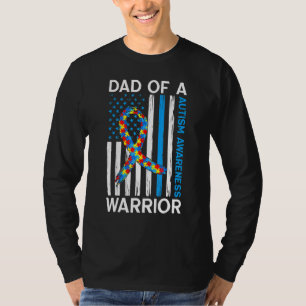 Papa van een strijder-Amerikaans lintje Puzzle Aut T-shirt