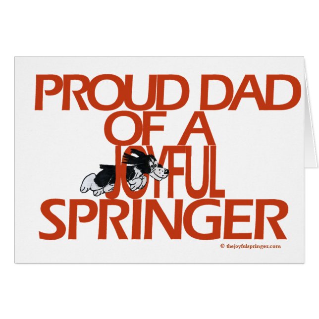 Papa van een vrolijke Springer (Voorkant Horizontaal)