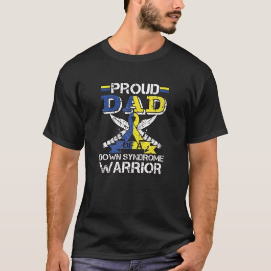Papa van een Warrior National Down Syndrome Awar T-shirt (Voorkant)