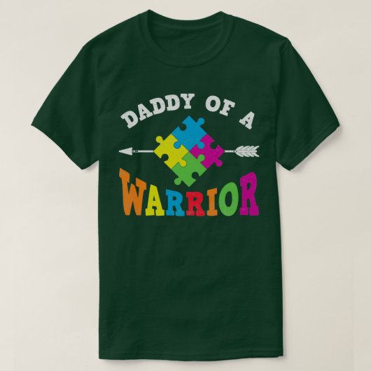 Papa van een Warrior T-shirt (Design voorkant)