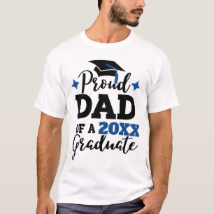 Papa van een zwarte blauwe pet uit 2022 afstuderen t-shirt