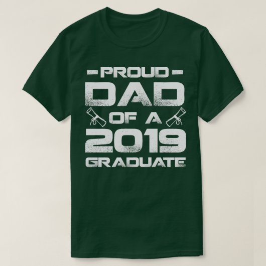 Papa van groep 2019 Afstuderen T-shirt (Design voorkant)